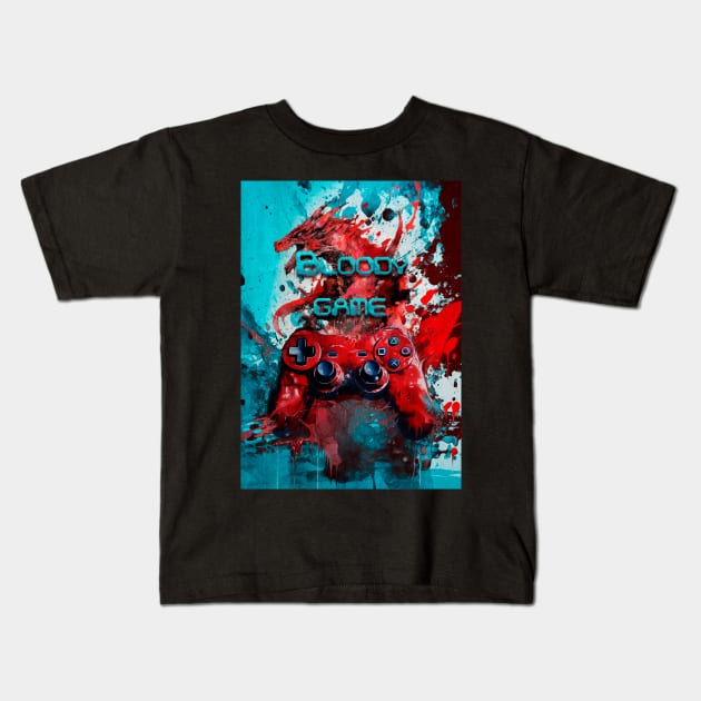 Bloody game Kids T-Shirt by KIDEnia